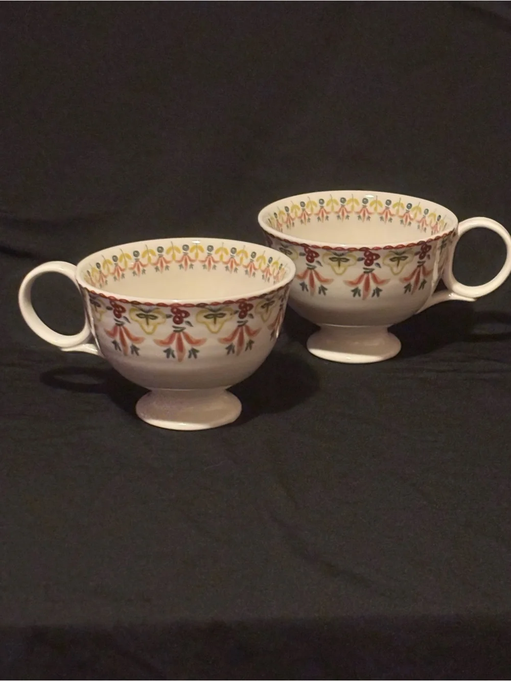 Set of 2 Anthropologie “Italian Hours” Mugs.